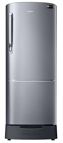 Samsung 183L 3 Star Inverter Direct-Cool Single Door Refrigerator (RR20C1823S8/HL,Elegant Inox) Base Stand Drawer 2023 Model