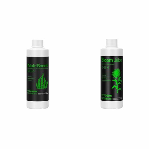 VIVOSUN NutriBoost y Bloom Juice fertilizante líquido 8 oz miniatura 1