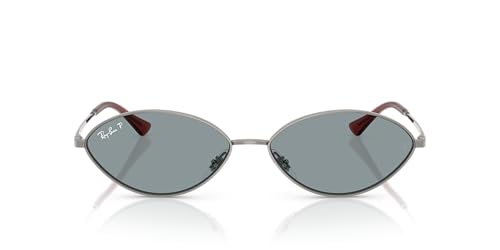 Ray-Ban Unisex Sunglasses Gunmetal Frame, Azure Lenses, 59MM3