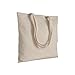 Generico Borsa Shopper in Tela Cotone Alto Spessore 220grm 38x42cm Manici Lunghi Alta Qualità Resistente (Naturale)