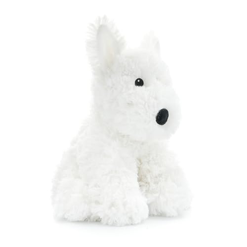 WEIGEDU West Highland White Terrier Hund Plüschtiere Tierspielzeug Weißer Westie Welpen Plüschtier mit bestickten Augen für Kinder Mädchen Jungen Baby, Geburtstag, Schlafenszeit Geschenk, 30.5 cm