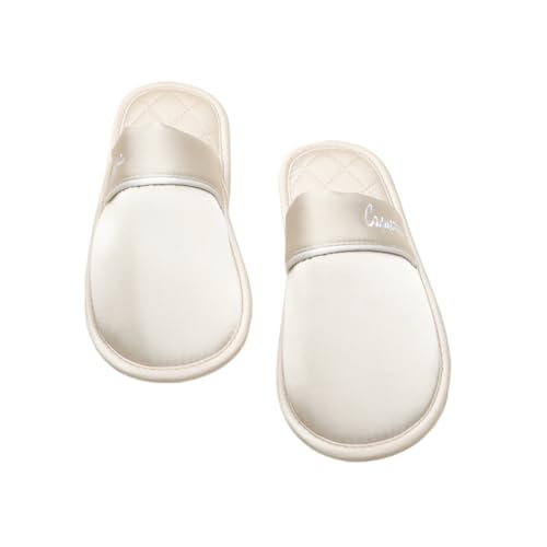 Premium Luxury Silk Satin All Seasons Comfort Silent Sole Women's House Slippers Non Slip Indoor Soft Home Slip On Shoes