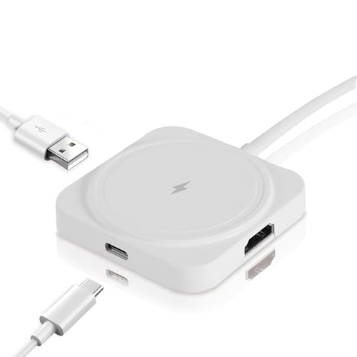 Adaptadores multipuerto 4k hdmi, USB-C Directo,con función de Carga inalámbrica,Lector de Tarjetas SD/Micro,USB 3.0 - para m2 / M1 MacBook Pro/Air, m2 / M1 iPad Pro/Air, m2 Mac Mini, iMac M1