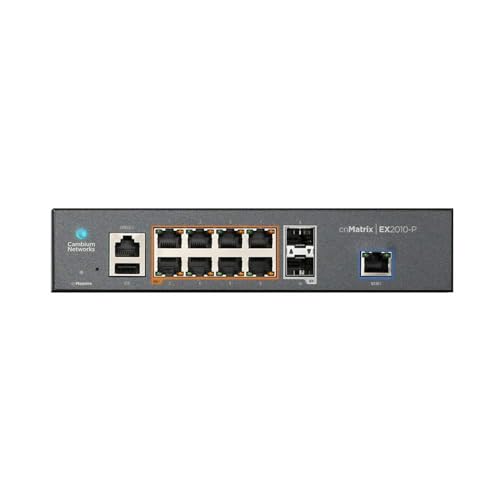 Image of Cambium cnPilot Indoor Access Point E410 802.11ac Wave 2 Dual Band no PoE Injector (FCC) 3-Pack w /cnMatrix EX2010-P Intelligent Ethernet PoE Switch 2 SFP Fiber Ports and 8 PoE+ Ports
