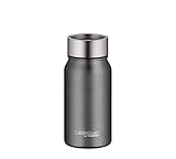 ThermoCafé TC Mug, Thermobecher Edelstahl grau 350ml, Kaffeebecher hält 8 Stunden heiß, Coffee to go Becher dicht und spülmaschinenfest mit zerlegbarem Verschluss - 4097.234.035