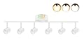 CLOUDY BAY 40W 6-Head LED Dimmable Track Light Kit,3000K/4000K/5000K Selectable 3000lm CRI90,Flexibly Rotatable Light Head for Accent Decorative Lighting,White