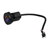 Gdfnmogo 18 W Kfz-Ladebuchse für .0 mit 12 V/24 V Eingang, Einzelport-Ladeausgang für Wohnmobil, Busfahrzeug, schwarz