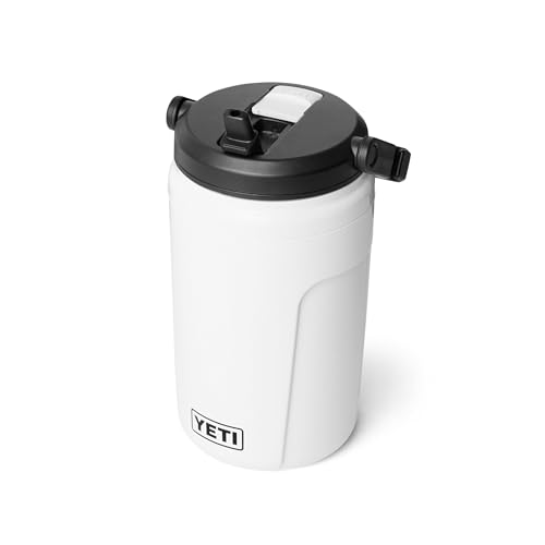 Image of YETI Silo 40 oz Insulated Magslider Straw Cap Water Jug - Leakproof, Lightweight Sports Bottle with Fence Hook Handle - Keeps Drinks Ice-Cold - Ideal for Gym, Sports & Tournaments, White