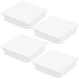 Holibanna 4 Stück Weiße Pfostenkappen Quadratisch Robuste Abs Schutzkappen für Zaunpfosten Witterungsbeständig Dekorative Endkappen für Rohrabdeckungen