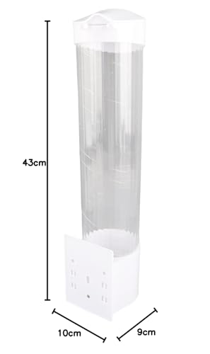 50 Becherhalter, Pappbecherspender, Kunststoff, Wassermaschine, Becherhalter, Wandmontage, Badezimmer, Pappbecherhalter, Spender für 7,5 cm Große Becher mit Staubschutz,
