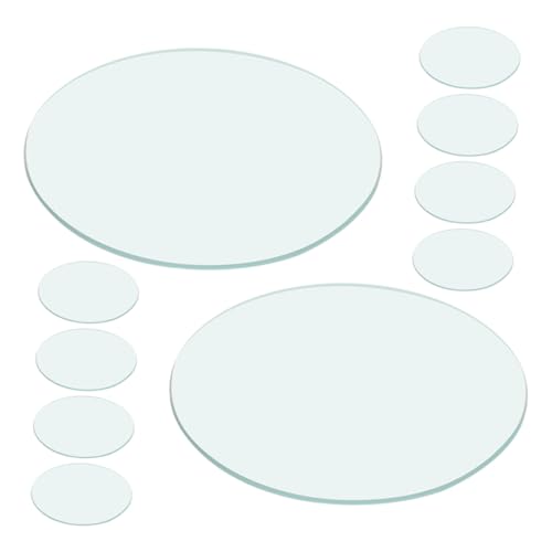 VINTORKY 10pcs Glassware Flask Laboratory Beakers Cover Laboratory Accessories Watch Glasses for Laboratory Transparent Watch Glass Teaching Watch Glass Beakers Cover Labs Laboratory Cover