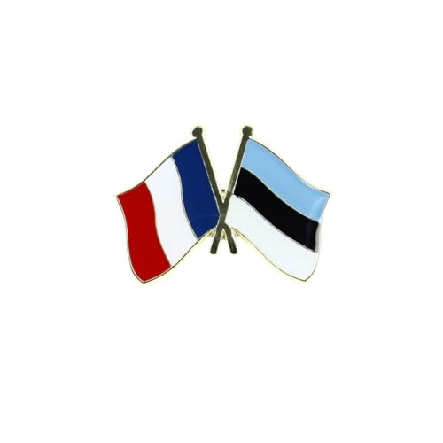 Clj Charles Le Jeune Pin's Drapeaux Jumelage France Estonie - Franco-estonien - Jumelage - qualité de finition - Epingle - Broche - Badge - Jumelage et Fraternité