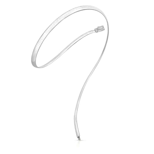 Floreo 14k Yellow Gold or White Gold 2mm Classic Omega Chain Necklace