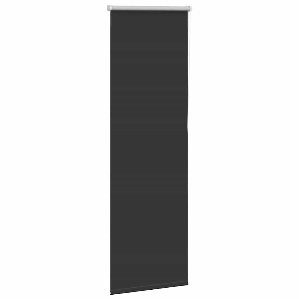 Store Enrouleur occultant en Polyester Noir Largeur Tissu 55,7 cm Hauteur 175 cm avec connecteur chaîne Deux méthodes Montage sans perçage ou vis Protection Solaire intimité Isolation