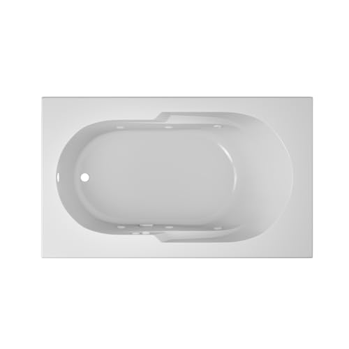 Jacuzzi SIGNATURE Acrylic Drop-In Bathtub, Soaking Sanctuary, Slip Resistant, Universal Drain...