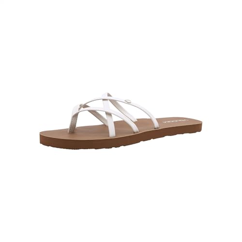 Image of Volcom Women's New School Strappy Flip Flop Flat Slide Sandal