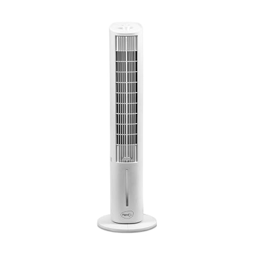 Image of Pigeon High Performance Tower Fan with Manual Control, 3 speed settings, Quiet Operation, Low Power Consumption and Lightweight Portable Body, White