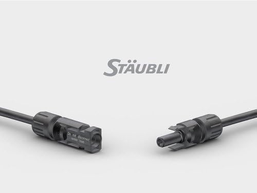 Stäubli Connecteur MC4 d'origine pour énergie renouvelable pour câble de 4 à 6 mm² type X PV-KST4/6X et PV-KBT4/6X de diamètre extérieur 5,5-7,4 mm, avec et sans TVA (0 % TVA (PV privé), 5)