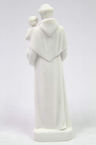Estatua blanca de San Antonio de Padua 6 pulg miniatura 7