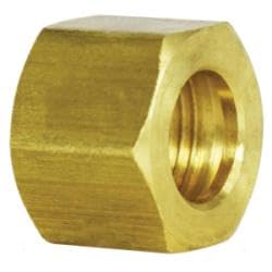 MIDLAND INDUSTRIES 18035 Hex Nut, 1/4-in Compression, Brass