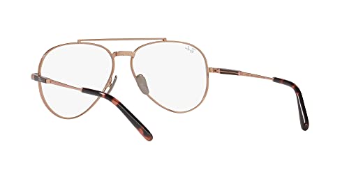 Image of Ray-Ban unisex-adult Rx8225v Aviator Titanium Pilot Prescription Eyewear Frames