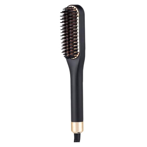 Peine alisador eléctrico para cabello y barba dorado miniatura 1