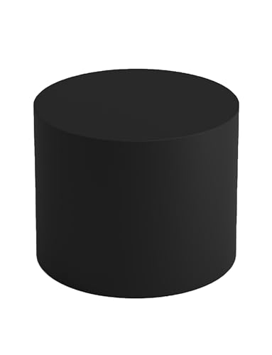 Wooden Cylindrical Table Round Base Display Base Pillar, Birthday Party Display Base, Multiple, Black, Milk Color(Black,31x12in)