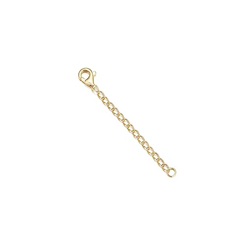 Image of 14K Gold Durable 1.5 inch /2 inch /3 inch Chain Extender, Yellow /White /Rose Gold Removable Necklace Chain Extension with Sturdy Lobster Clasp, Adjustable Extender Chain for Necklace Anklet Bracelet