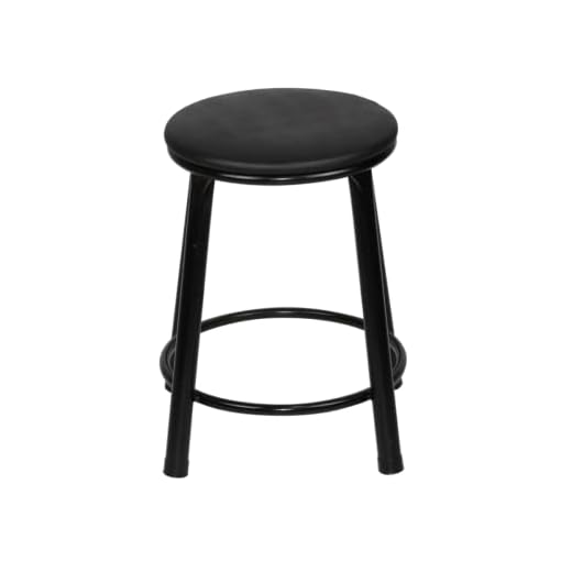 Banqueta Baixa Sem Encosto Para Cozinha Bar Restaurante Diversas Cores De Assento Estofado Banquinho Área Gourmet Balcão Bancada Banco Americano (Preto)