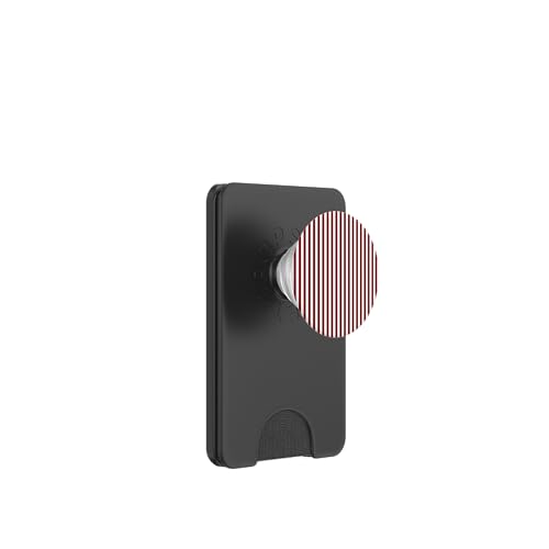 Timeless strisce verticali in motivo a PopSockets PopWallet per MagSafe righe rosso