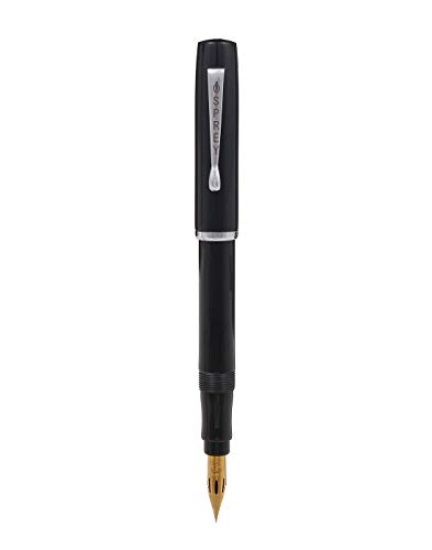 Scholar Fountain Pen Black With Standard #6 Fine And Flex Nibs Options (Zebra G Titanium Flex Nib With Custom Converter) #TOP2
