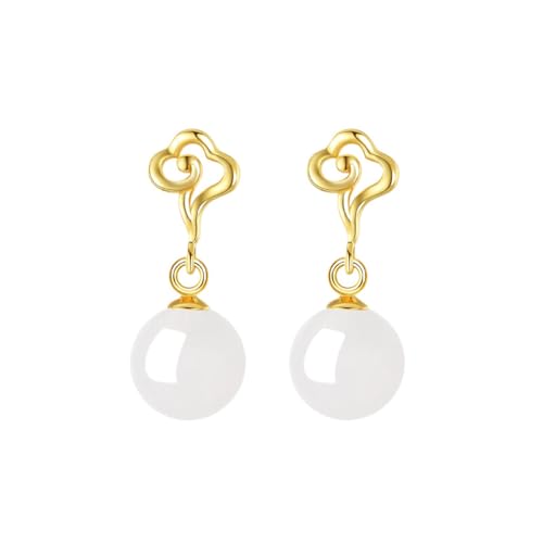 Boucles d'oreilles jade Hetian long cadeau d'anniversaire idéal pour femme et jeune fille