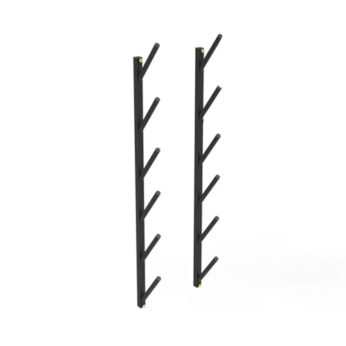 FLDYGMLU Surfboard Rack,Wall Skateboard Rack,2-7 Layer Snowboard Display,Easy to Assemble,for Home and Club(Black,6layers)