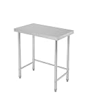 GarveeHome Edelstahl Arbeitstisch 18X32x35INCH, Edelstahltisch Für Gastro & Küche, Robuster Vorbereitungstisch Für Restaurant, Bar, Küche Und Werkstatt, Silber