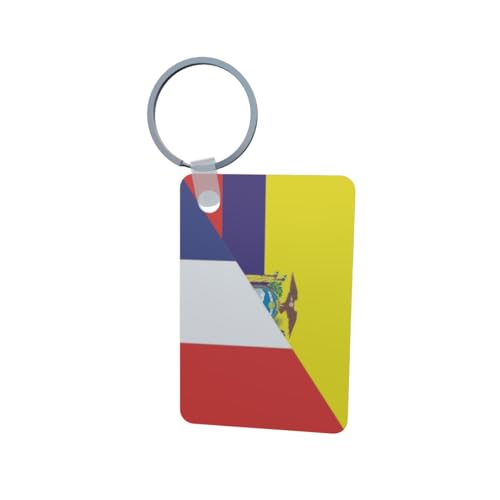 U24 Porte-clés Equateur France Aluminium 50 x 47 mm