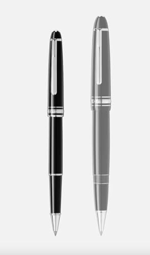 Image of Mont Blanc. Meisterstuck Classique Platinum Collection Rollerball Pen, Black with Platinum Trim