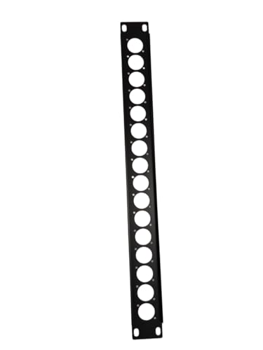 Image of 1U 19 inch Rack Panel Punched for 16X XLRs - Unloaded Pack of 1