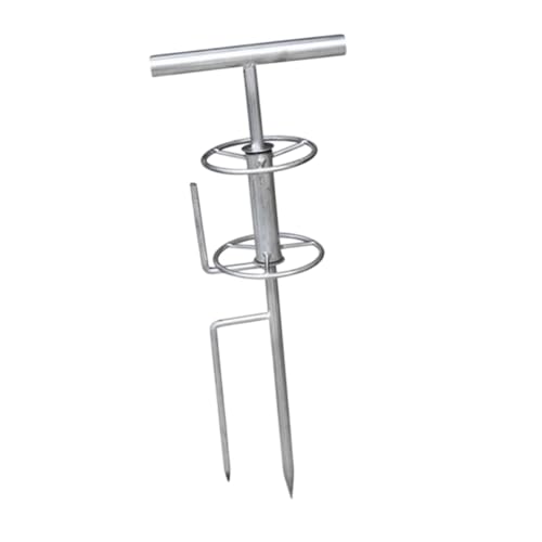 Bothyi Garden Hose Guide Spike,Auxiliary Watering Hose Reel Water Hose Holder Stand Protection Outdoor Water Hose Stakes for Outside, Metal Turntable