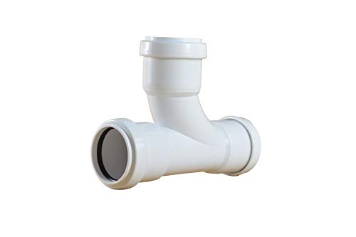 Pushfit 40mm Waste Pipe 90 Degree Tee - White - Pack of 2