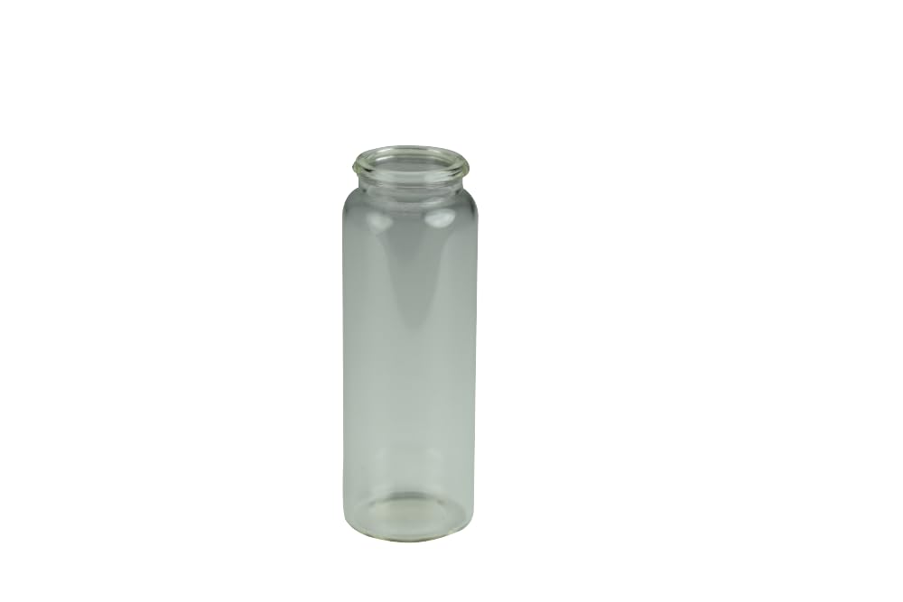 neoLab Vasos de cristal y polietileno, fondo plano con tapa, transparente, capacidad de 25 ml, 50 mm de altura, 30 mm de diámetro, 200 unidades