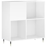 Heofavd Armadio a pannelli bianco lucido, 84,5 x 38 x 89 cm, in legno