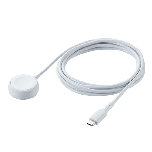 エレコム Apple Watch 充電器 ケーブル 2m 磁気 マグネット式 usb c 持ち運び 高速充電 【Made for Apple Watch取得】 [Apple Watch 10,9,8,7,6,5,4,3,2,1,Ultra,SE,AirPo
