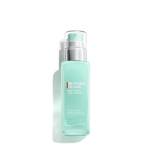 Biotherm Homme Aquapower Comfort Gel für trockene Haut, Gesichtscreme für Männer mit Thermalplankton und Oligo-Mineralien, erfrischendes Gesichtspflege-Gel, für intensiv gepflegte Haut, 75 ml