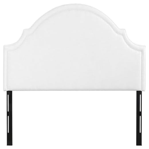 Jennifer Taylor Home Catherine Upholstered Queen Headboard, Antique White Woven