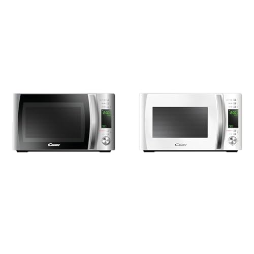 Candy X-Range CMXG20DS, Microondas con Grill Rack, 20L, 700W, 5 Niveles de Potencia, Digital & X-Range CMXG20DW, Microondas con Grill, 20L, 1050W, 5 Niveles Potencia, Digital