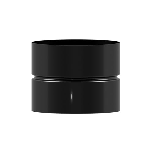 WOLFPACK LINEA PROFESIONAL Manguito Union Tubos Estufa Vitrificado Negro Hembra - Hembra Ø 150 mm. Machon, Empalme Tubos Chimena, Empalme Tubos Estufa,