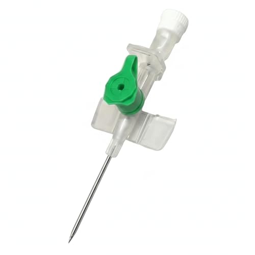 Image of Fidelis Healthcare IV Cannula with Injection Port & Wings | Sterile Disposable IV Catheter | Latex-Free Smooth Flow Intravenous Cannula for Hospital, ICU & Clinical Use