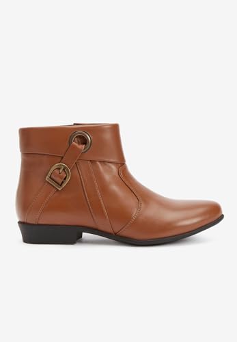 Comfortview Terri Leather Bootie Short Ankle Boot Women's Winter Shoes (Wide Widths Available)4