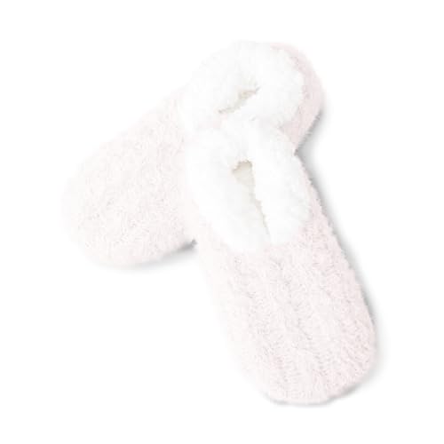 Image of Fluffy Fuzzy Slipper Socks with Grips for Women & Men for House | Unisex, Non-Slip, Thick Fleece Lined, Warm, Cozy, Sleeping, Winter, Cold Weather, Indoor Floor