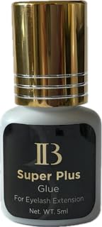 IB Authentic Korean Gold Super Plus Glue 5ml, 1 Sec Drying Time, Keep 5-6 Weeks, Low Smoke, Professional Eyelash Extension Glue